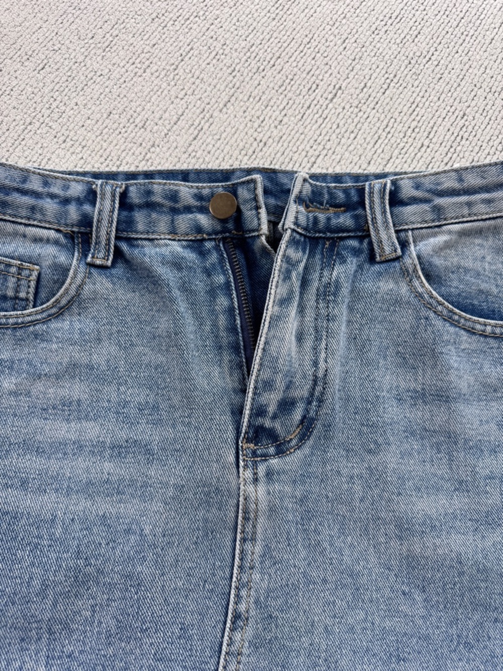 Casual Blue Denim Mini Skirt - Picture 2 of 8